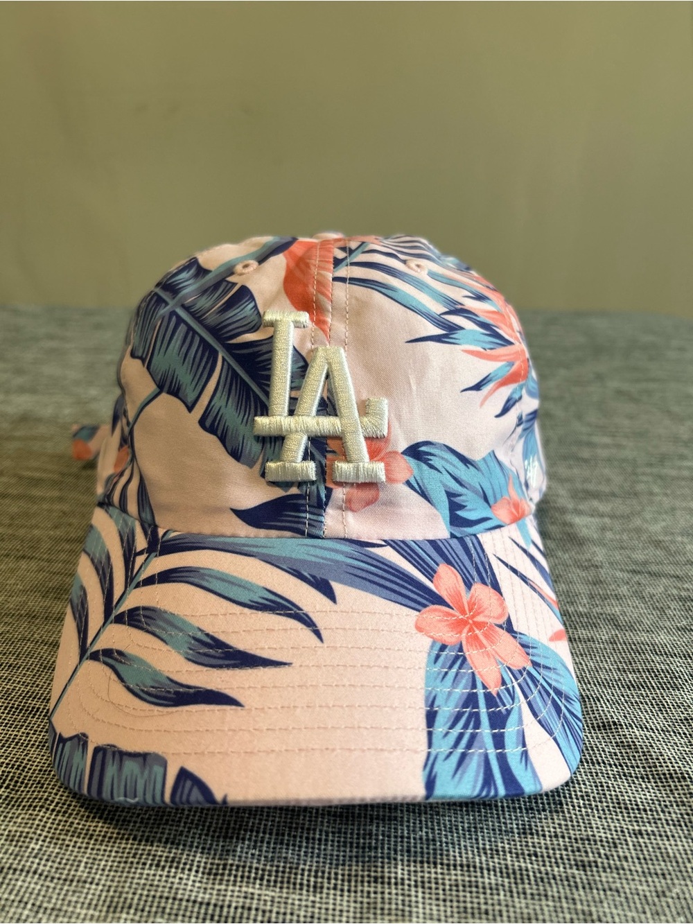 Los Angeles Dodgers Hat Cap Adult Unisex One Size Pink Floral MLB Baseball '47